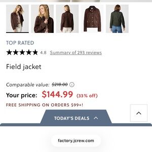 NWT J. Crew Leopard Print Utility Jacket